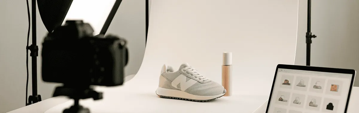 Ecommerce Fotografie im Studio: Produktbilder auf weißem Hintergrund mit Softbox-Licht für Onlineshop und Amazon
