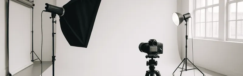 Professionelles Fotostudio mieten in Wien mit weißer Hohlkehle, Blitzanlage und Dauerlicht für Shootings