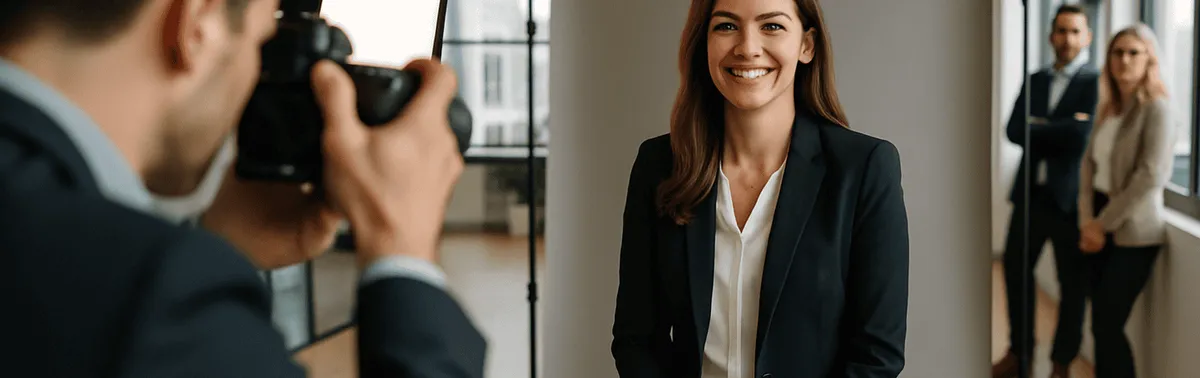 Professionelle Mitarbeiterfotos im Studio in Wien: einheitliche Portraits fürs ganze Team