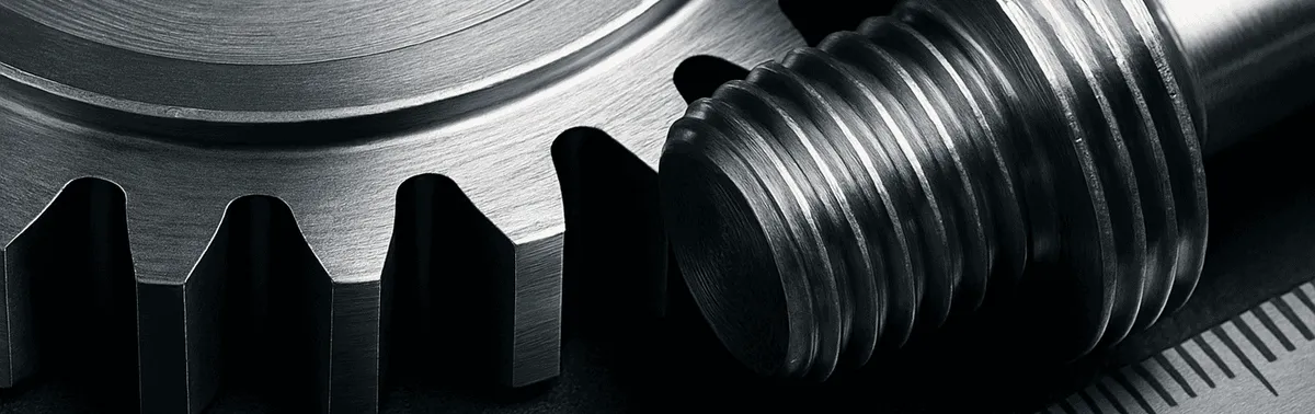 Technische Fotografie eines präzise ausgeleuchteten Metallbauteils mit Messskala für Doku und Katalog